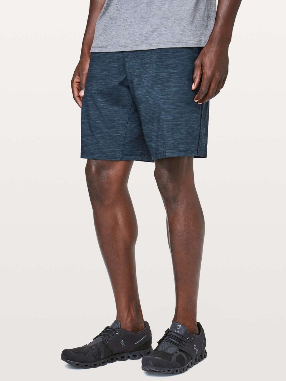 Lululemon Pace Breaker Short *Linerless 9"Heather Allover Iron Blue True Navy
